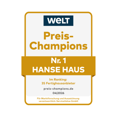 Preis-Champion 2026 Fertighausanbieter: Preis-Champions