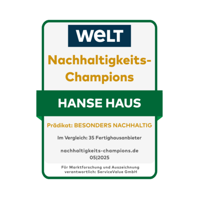 Nachhaltigkeits-Champion Fertighausanbieter: Nachhaltigkeits-Champions